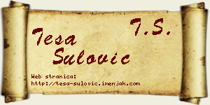 Teša Šulović vizit kartica